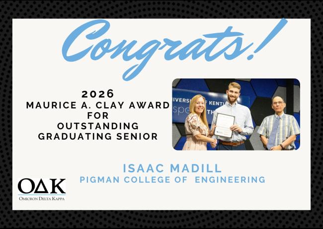 Congrats image with Madill receiving award